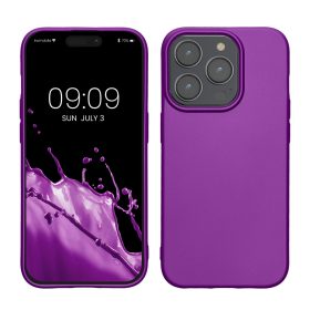   Etui Kwmobile do Apple iPhone 15 Pro, fioletowe, silikonowe, KWM000022RY004C