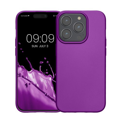 Etui Kwmobile do Apple iPhone 15 Pro, fioletowe, silikonowe, KWM000022RY004C