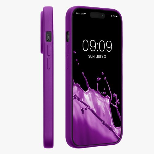 Etui Kwmobile do Apple iPhone 15 Pro, fioletowe, silikonowe, KWM000022RY004C