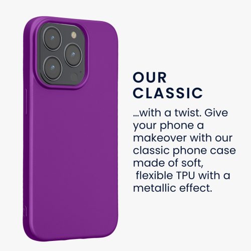 Etui Kwmobile do Apple iPhone 15 Pro, fioletowe, silikonowe, KWM000022RY004C