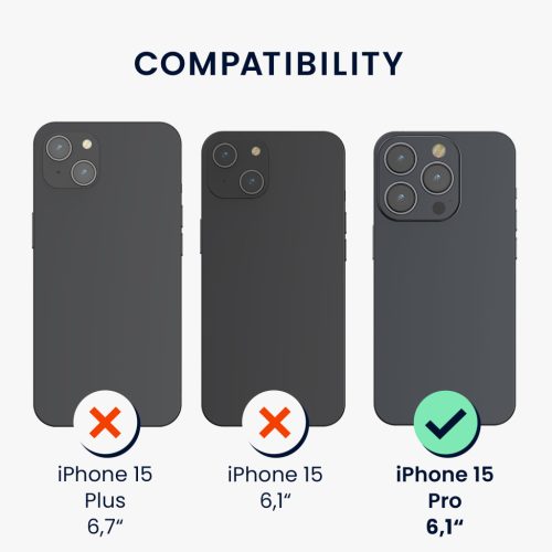 Etui Kwmobile do Apple iPhone 15 Pro, fioletowe, silikonowe, KWM000022RY004C