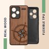 Etui Kwmobile do Xiaomi Redmi Note 13 Pro Plus 5G, brązowe, drewno/silikon, KWM000020KL004C