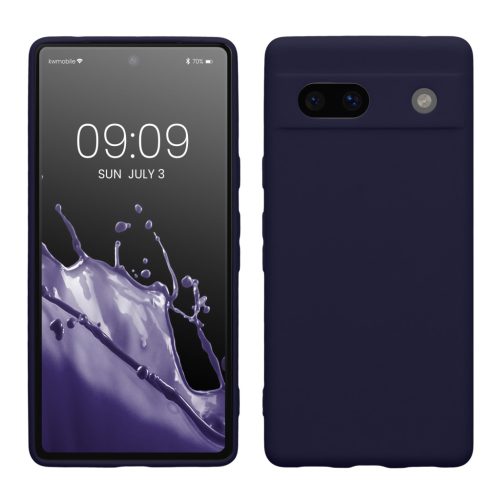 Etui Kwmobile do Google Pixel 7a, ciemnoniebieskie, silikonowe, KWM000019YF028C