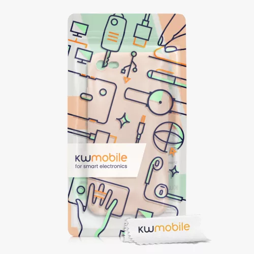 Etui Kwmobile do Apple iPhone SE (2022)/iPhone SE (2020)/iPhone 8, kremowe, silikonowe, KWM0000083F057C
