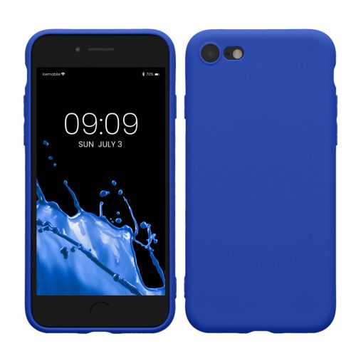 Etui Kwmobile do Apple iPhone SE (2022)/iPhone SE (2020)/iPhone 8, niebieskie, silikonowe, KWM0000083F059C