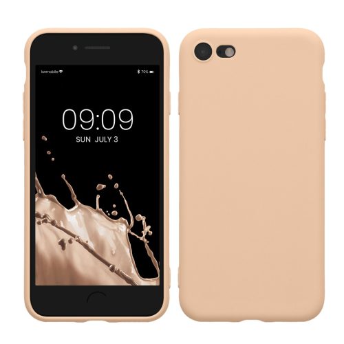 Etui Kwmobile do Apple iPhone SE (2022)/iPhone SE (2020)/iPhone 8, kremowe, silikonowe, KWM0000083F062C