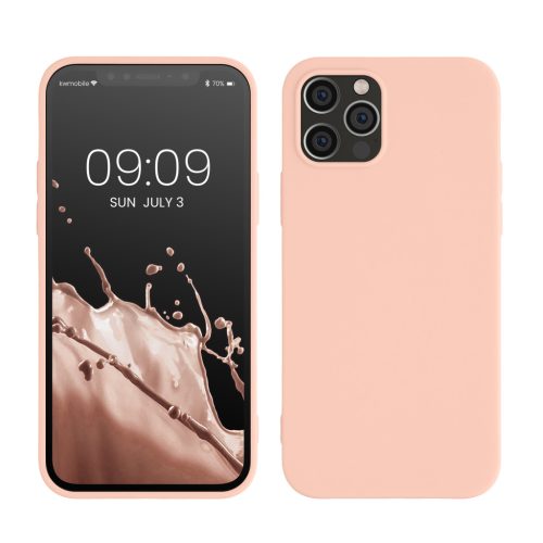 Etui Kwmobile do Apple iPhone 12/iPhone 12 Pro, kremowe, silikonowe, KWM0000129A058C