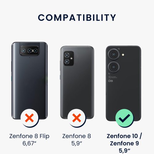 Etui Kwmobile do Asus Zenfone 10/Zenfone 9, ciemnozielone, silikonowe, KWM0000171G008C