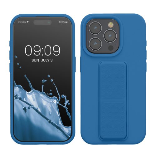 Etui Kwmobile do Apple iPhone 15 Pro, niebieskie, silikonowe, KWM000020EK006C