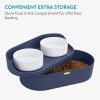 Set 2 Boluri ridicate Navaris cu suport si spatiu depozitare, 420ml, NAV0000164M002C