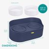 Set 2 Boluri ridicate Navaris cu suport si spatiu depozitare, 420ml, NAV0000164M002C