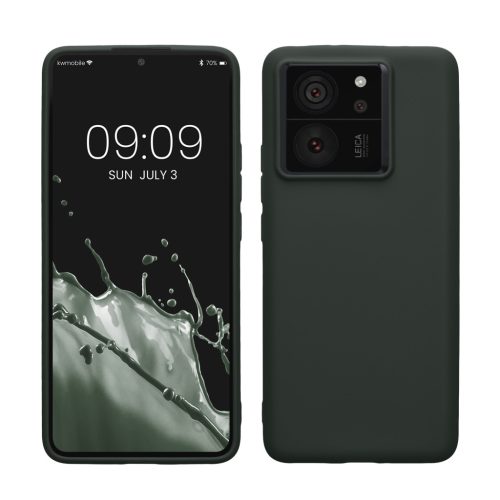 Etui Kwmobile do Xiaomi 13T/13T Pro, ciemnozielone, silikonowe, KWM000020IV007C