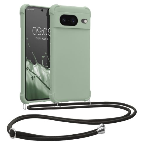 Etui Kwmobile ze smyczą do Google Pixel 8, jasnozielone, silikonowe, KWM0000208T005C