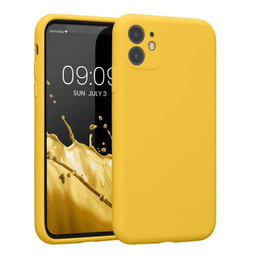 Etui Kwmobile do Apple iPhone 11, żółte, silikonowe, KWM000016XQ012C