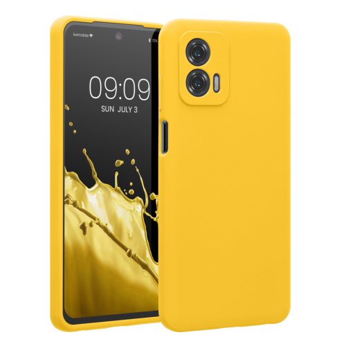Etui Kwmobile do Motorola Moto G73, żółte, silikonowe, KWM000018HA005C