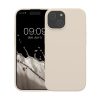 Etui Kwmobile do Apple iPhone 15, kremowe, silikonowe, KWM000020CA009C