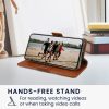 Etui Kwmobile do Samsung Galaxy A54 5G, jasnoróżowe/brązowe, tekstylne/silikonowe, KWM000021RZ001C