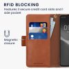 Etui Kwmobile do Samsung Galaxy A53 5G, jasnoróżowe/brązowe, tekstylne/silikonowe, KWM000021SA001C