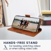 Etui Kwmobile do Samsung Galaxy A51, jasnoróżowe/brązowe, tekstylne/silikonowe, KWM000021SC001C