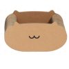 Culcus pisica Navaris, 41x40x20 cm, 2 in 1, carton reciclat, maro, NAV000039UB001C