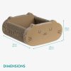 Culcus pisica Navaris, 41x40x20 cm, 2 in 1, carton reciclat, maro, NAV000039UB001C