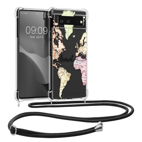 Etui Kwmobile ze smyczą do Google Pixel 6, wielokolorowe, silikonowe, KWM000013MY008C