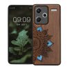 Etui Kwmobile do Xiaomi Redmi Note 13 Pro Plus 5G, brązowe, drewno/silikon, KWM000020KL005C