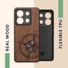 Etui Kwmobile do Xiaomi Redmi Note 13 Pro 5G, brązowe, drewno/silikon, KWM000020MN003C