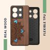 Etui Kwmobile do Xiaomi Redmi Note 13 Pro 5G, brązowe, drewno/silikon, KWM000020MN004C