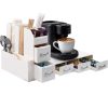 Set suport aparat cafea 3 sertare pentru capsule si organizator 2 sertare pentru consumabile Navaris, alb, NAV000018GT003C