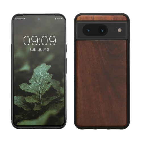 Etui Kwmobile do Google Pixel 8, brązowe, drewno/silikon, KWM0000208X004C