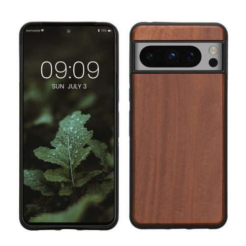 Etui Kwmobile do Google Pixel 8 Pro, brązowe, drewno/silikon, KWM0000208Y004C