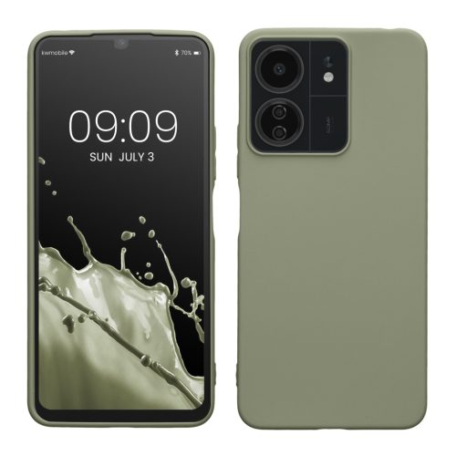 Etui Kwmobile do Xiaomi Poco C65/Redmi 13C, jasnozielone, silikonowe, KWM000020KM002C