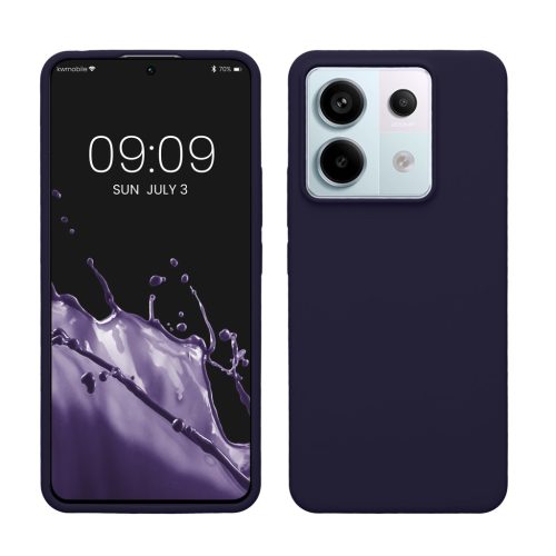 Etui Kwmobile do Xiaomi Redmi Note 13 Pro 5G, ciemnoniebieskie, silikonowe, KWM000020LF012C