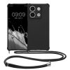 Etui Kwmobile ze smyczą do Xiaomi Redmi Note 13, czarne, silikonowe, KWM000020NC003C