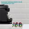 Suport capsule Vertuo Navaris, 40x5.5x23.5 cm, compatibil Nespresso, alb, plastic
