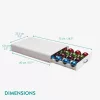 Suport capsule Vertuo Navaris, 40x5.5x23.5 cm, compatibil Nespresso, alb, plastic
