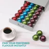 Suport capsule Vertuo Navaris, 40x5.5x23.5 cm, compatibil Nespresso, gri, plastic