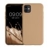 Etui Kwmobile do Apple iPhone 11, kremowe, silikonowe, KWM000010SX073C