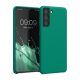 Etui Kwmobile do Samsung Galaxy S21, zielone, silikonowe, KWM000012BT077C