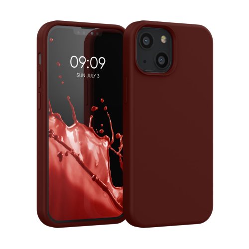 Etui Kwmobile do Apple iPhone 13 Mini, ciemnoczerwone, silikonowe, KWM000013OU058C