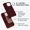 Etui Kwmobile do Apple iPhone 13 Mini, ciemnoczerwone, silikonowe, KWM000013OU058C