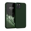 Etui Kwmobile do Apple iPhone 13, ciemnozielone, silikonowe, KWM000013OV096C
