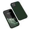 Etui Kwmobile do Apple iPhone 13, ciemnozielone, silikonowe, KWM000013OV096C