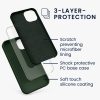 Etui Kwmobile do Apple iPhone 13, ciemnozielone, silikonowe, KWM000013OV096C