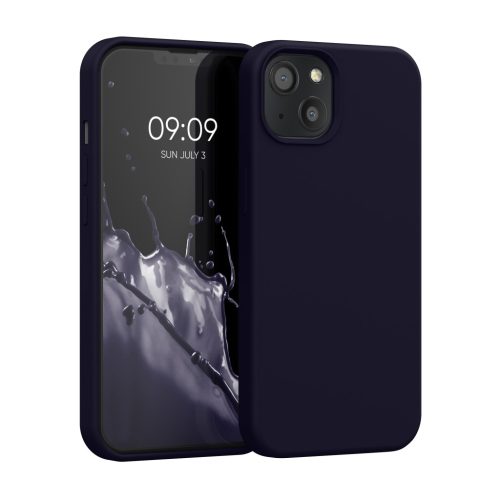 Etui Kwmobile do Apple iPhone 13, ciemnoniebieskie, silikonowe, KWM000013OV100C