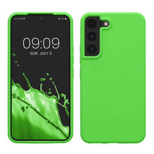 Etui Kwmobile do Samsung Galaxy S22, zielone, silikonowe, KWM000014GR073C