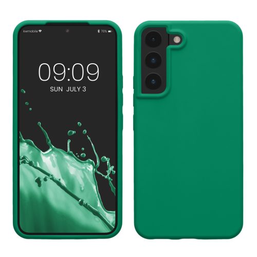 Etui Kwmobile do Samsung Galaxy S22, zielone, silikonowe, KWM000014GR077C
