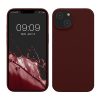 Etui Kwmobile do Apple iPhone 14, ciemnoczerwone, silikonowe, KWM000016NI042C