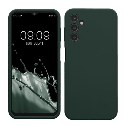 Etui Kwmobile do Samsung Galaxy A14 5G, ciemnozielone, silikonowe, KWM000018GD042C